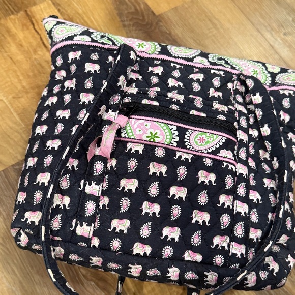 Vera Bradley “Pink Elephant” Villager Shoulder/Tote Bag - Picture 10 of 17